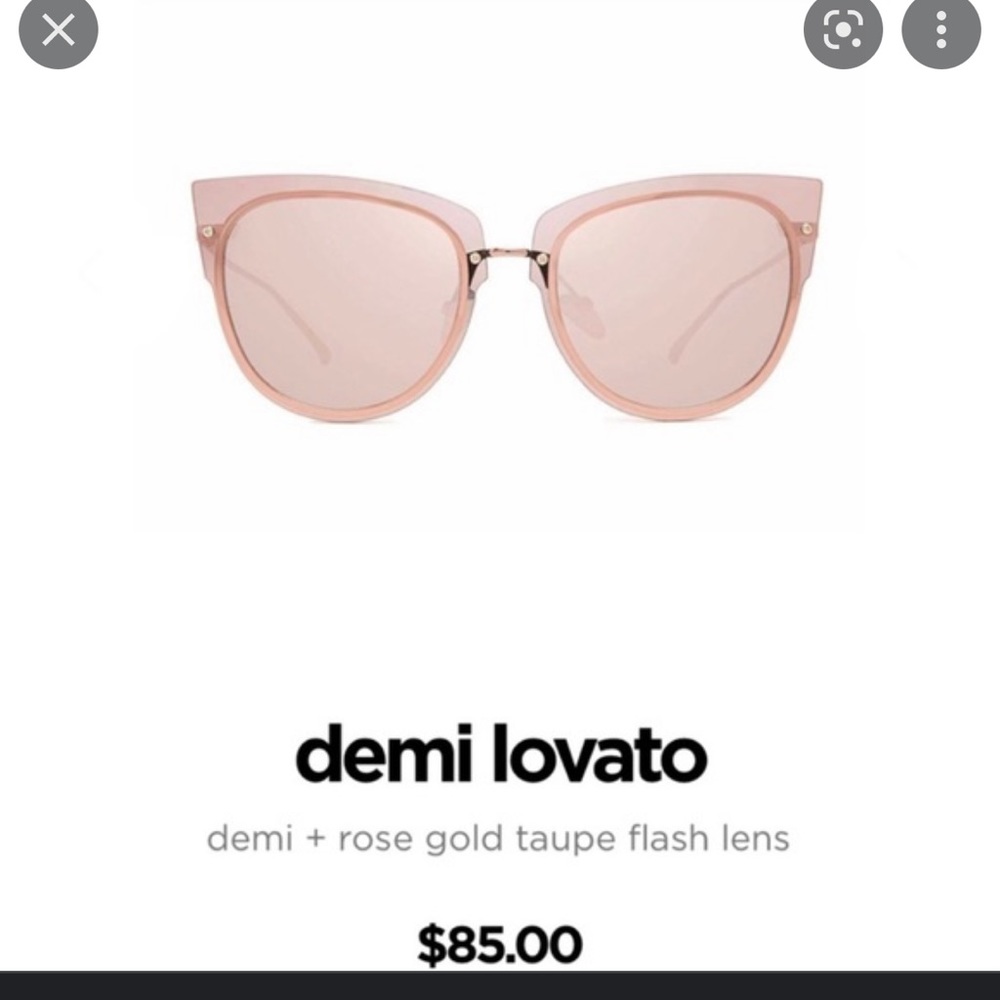 Demi lovato rose gold mirrored sunglasses